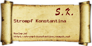Strompf Konstantina névjegykártya